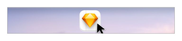 Sketch App Icon on Mac being clicked on