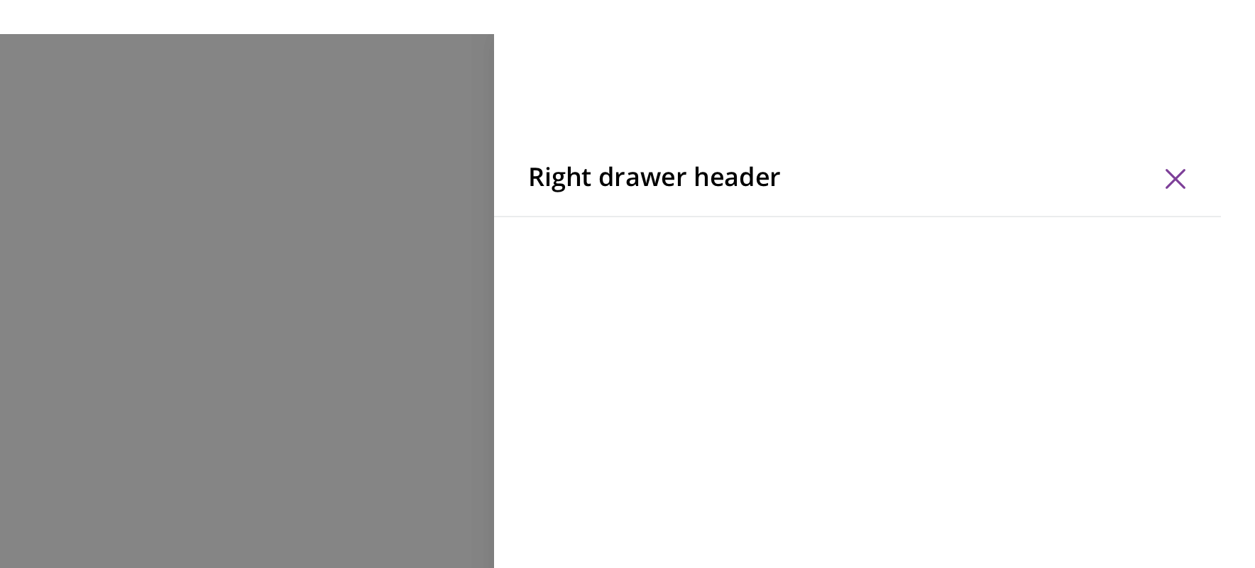 Default right drawer